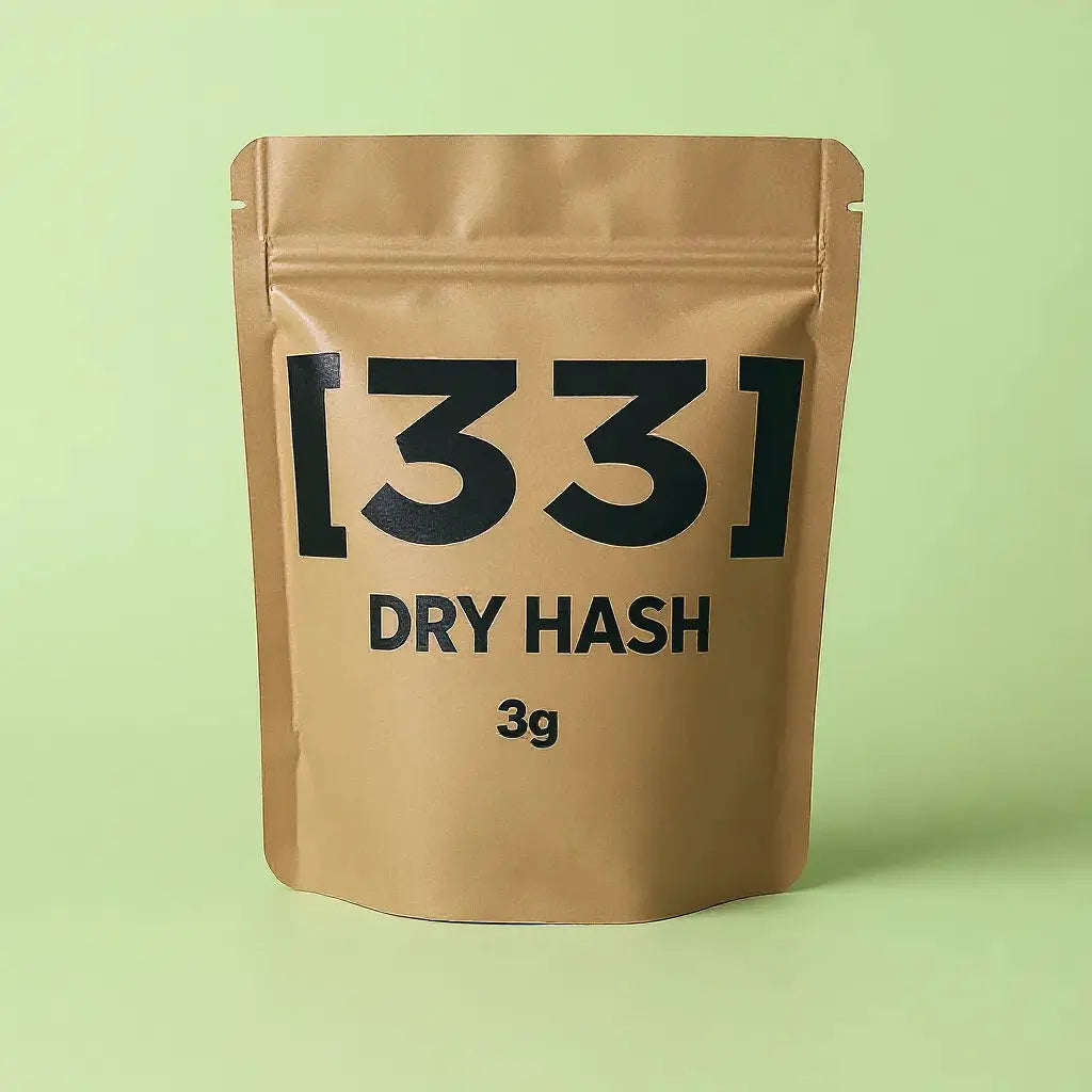 photo de l'emballage du produit cbd dry hash