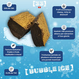 Visuel du Bubble Ice GR33NZ, une résine CBD premium issue d’une extraction à l’eau glacée, garantissant une pureté exceptionnelle. Ce hashish artisanal est composé de trichomes tamisés en plusieurs microns pour préserver tous les terpènes et cannabinoïdes naturels.