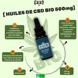 Huile de CBD Bio à spectre complet 500mg de Gr33nz, fabriquée naturellement sans solvants, isolat ou distillat. Enrichie en terpènes et cannabinoïdes pour des effets puissants et naturels.