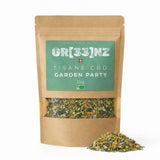 Tisane Bio Garden Party GR33NZ : chanvre CBD bio et plantes naturelles pour une détente douce et gourmande. Produit artisanal 100 % bio.
