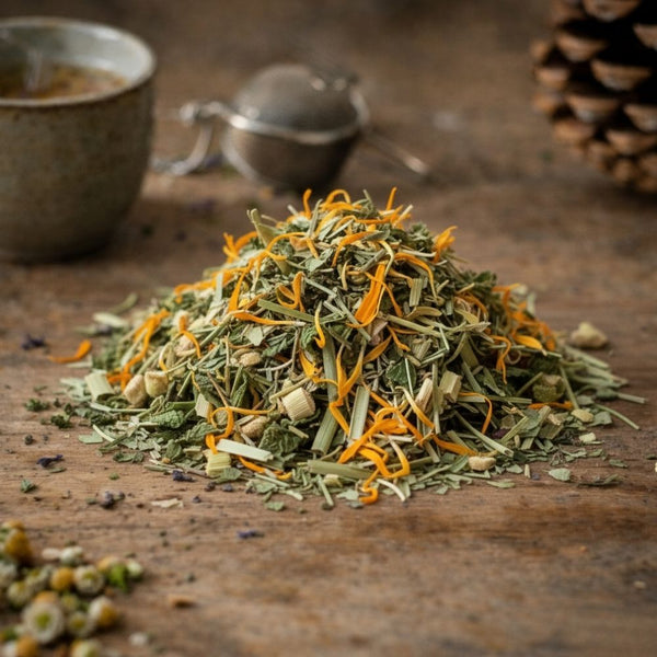 Tisane CBD Garden Party GR33NZ : une infusion bio fruitée et apaisante, à base de chanvre, verveine et mélisse. Détente et plaisir garantis.